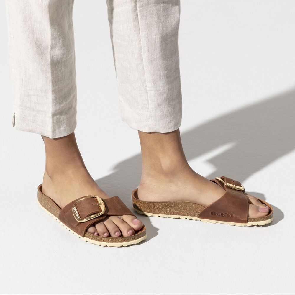 Birkenstock Madrid Oiled Leather Big Buckle Size 38